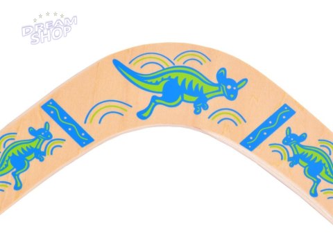 Zabawka Drewniany Bumerang Wesoła zabawa rzut w dal rzucaj i łap SP0746