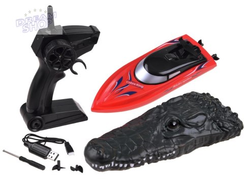 Zdalnie sterowana Łódka Krokodyl 2w1 na pilota RC0576