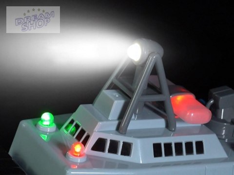 Zdalnie sterowana duża Łódź Strażacka pływa strzela wodą świeci RC0640