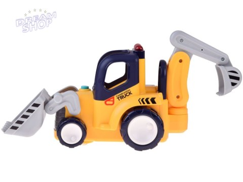 Zdalnie sterowane auto budowlane SPYCHACZ-KOPARKA Dźwięk + światła ZA5669