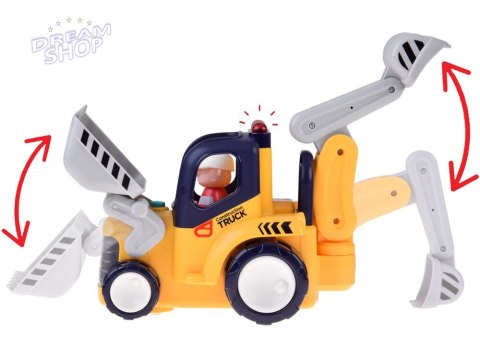 Zdalnie sterowane auto budowlane SPYCHACZ-KOPARKA Dźwięk + światła ZA5669