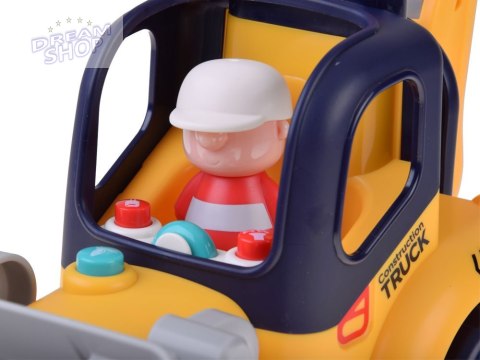 Zdalnie sterowane auto budowlane SPYCHACZ-KOPARKA Dźwięk + światła ZA5669