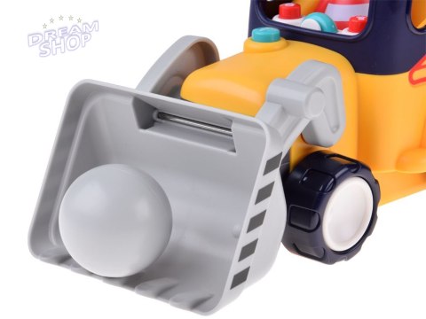 Zdalnie sterowane auto budowlane SPYCHACZ-KOPARKA Dźwięk + światła ZA5669