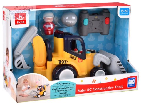 Zdalnie sterowane auto budowlane SPYCHACZ-KOPARKA Dźwięk + światła ZA5669