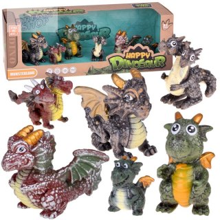 Zestaw Figurek Bajkowe Smoki 6 szt. Magiczne Stworzenia ZA5883