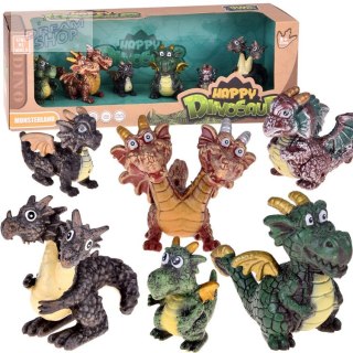 Zestaw Figurek Bajkowe Smoki 6 szt. Magiczne Stworzenia ZA5883