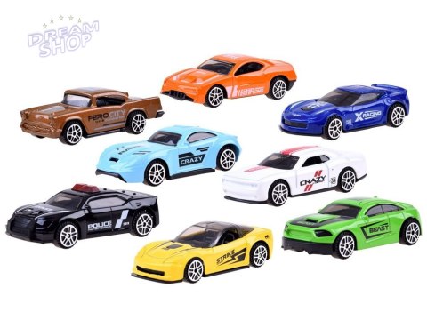 Zestaw autek 8 resoraków metalowe pojazdy ZA3234