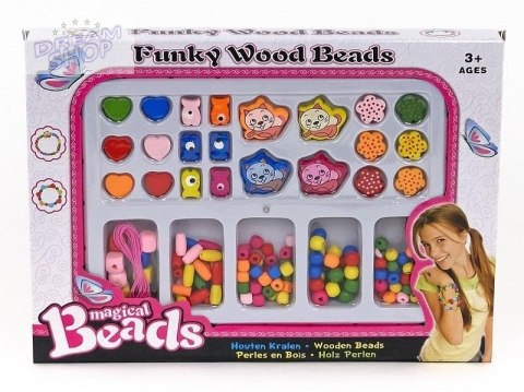 Zestaw drewnianych koralików Zestaw drewnianych koralików