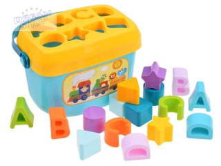 Zestaw edukacyjny Wiaderko klocki literki SORTER 16szt ZA3803