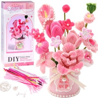 Zestaw kreatywny DIY Stwórz materiałowe KWIATY w wazonie Flowerbox ZA5866
