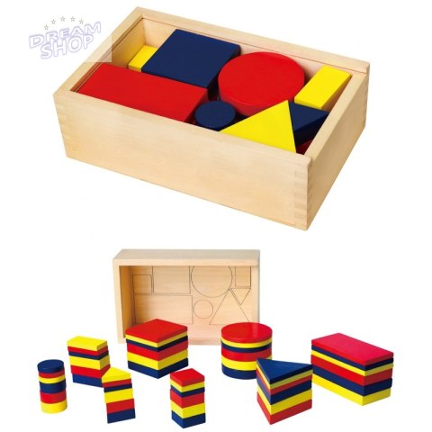 Drewniane Klocki logiczne Figury geometryczne Viga Toys Drewniane Klocki logiczne Figury geometryczne Viga Toys