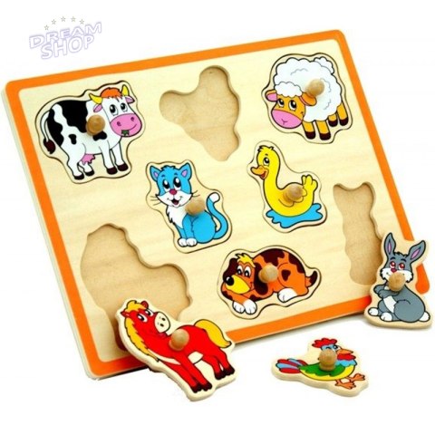 Drewniane Puzzle Farma Układanka Viga Toys Drewniane Puzzle Farma Układanka Viga Toys