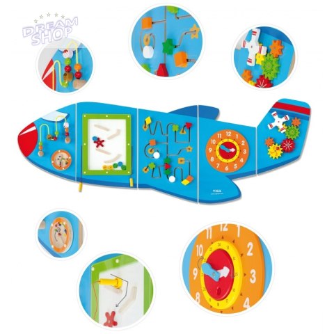 Sensoryczna Edukacyjna Tablica Drewniana Manipulacyjna Viga Samolot Sensoryczna Edukacyjna Tablica Drewniana Manipulacyjna Viga Samolot
