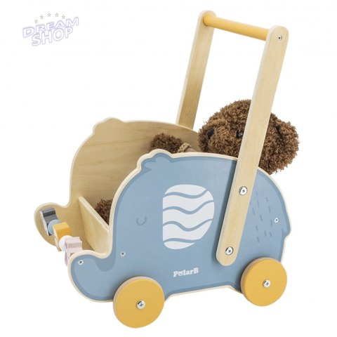 Viga PolarB Drewniany Wózek 2w1 Chodzik Pchacz Słonik Viga PolarB Drewniany Wózek 2w1 Chodzik Pchacz Słonik