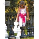 Zestaw Szachy Ogrodowe Szachy do Ogrodu W zestawie z szachownicą Rolly Toys 30cm