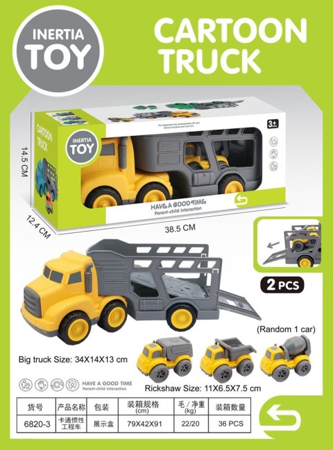 Zestaw Pojazdów Laweta + Autka Budowlane