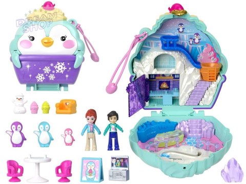 Zestaw Polly Pocket Śnieżny pingwinek zamykany domek figurki akces ZA6050
