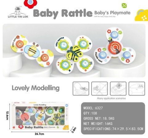 Zestaw Spinnerów 3w1 Biedronka, Motyl, Pszczoła