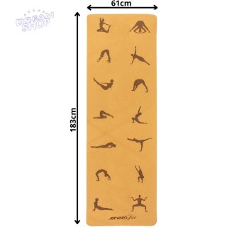KORKOWA MATA DO ĆWICZEŃ JOGI 183x61x0.4CM ENERO FIT