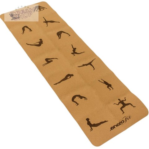 KORKOWA MATA DO JOGI SKŁADANA 183x61x0.4CM ENERO FIT
