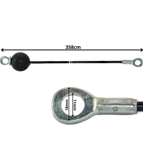 LINKA DO ATLASU 358CM OCZKO OCZKO STALOWE ODBOJNIK GUMOWY