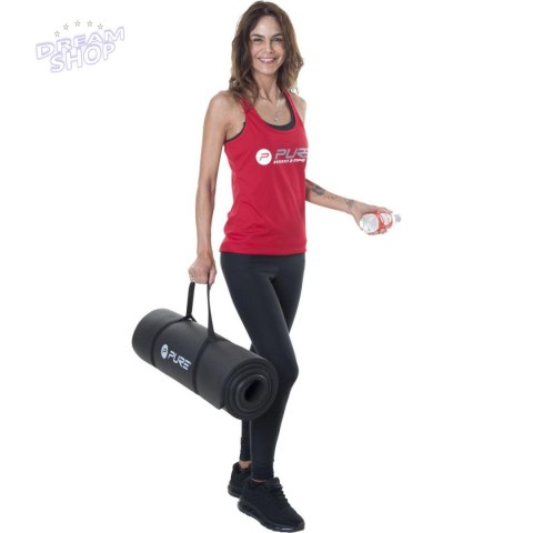 MATA DO ĆWICZEŃ NBR CZARNA 180x60x1,5CM Z OTWORAMI PURE 2 IMPROVE