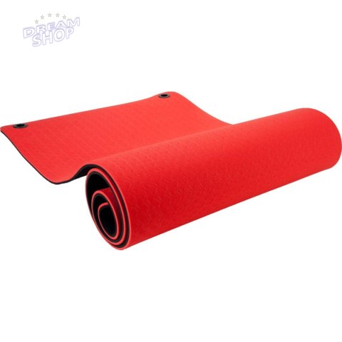 MATA DO ĆWICZEŃ TPE POMARAŃCZOWO CZARNA Z OTWORAMI 173x61x1CM PURE 2 IMPORVE