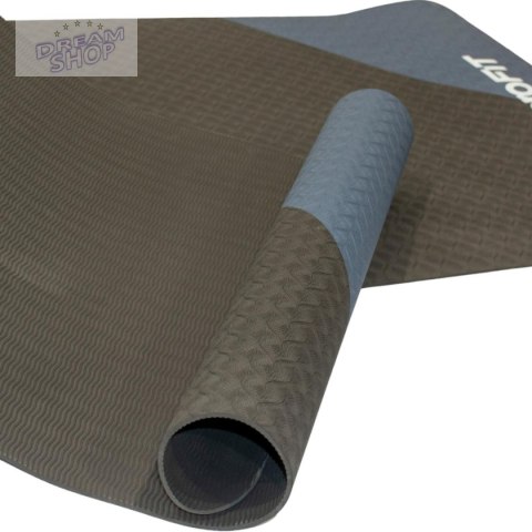 MATA DO JOGI I FITNESS TPE ANTYPOŚLIZGOWA CZARNO-NIEBIESKA ENERO FIT