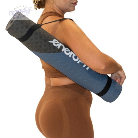 MATA DO JOGI I FITNESS TPE ANTYPOŚLIZGOWA CZARNO-NIEBIESKA ENERO FIT