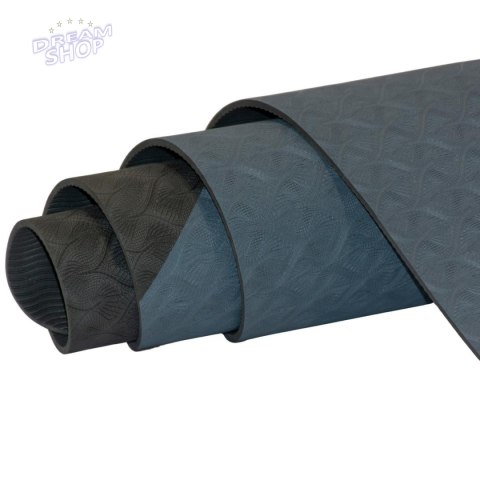 MATA DO JOGI I FITNESS TPE ANTYPOŚLIZGOWA SZARO-CZARNA ENERO FIT