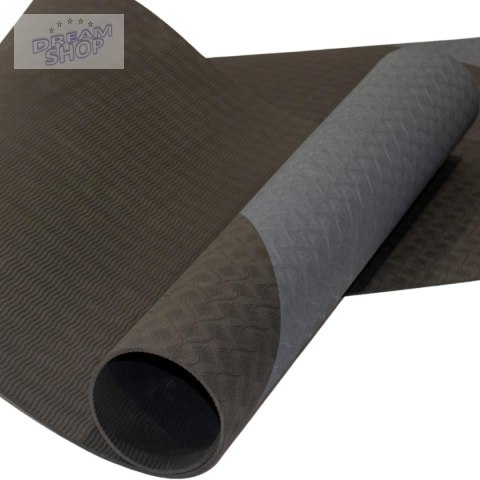 MATA DO JOGI I FITNESS TPE ANTYPOŚLIZGOWA SZARO-CZARNA ENERO FIT