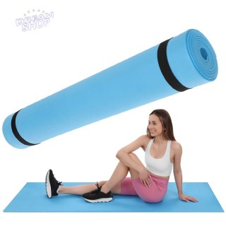 MATA FITNESS JOGA PILATES EVA 180x60x0,4CM NIEBIESKA