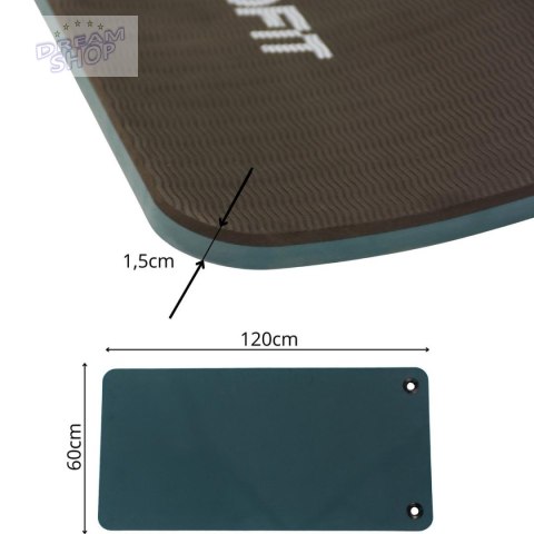 MATA FITNESS KLUBOWA Z OTWORAMI 120x60x2CM ENERO FIT