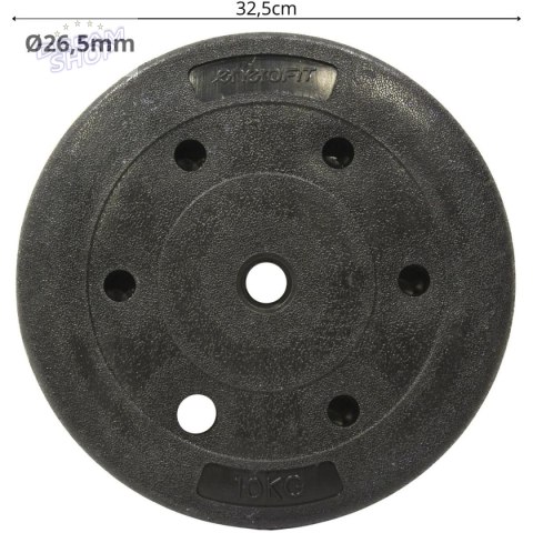 OBCIĄŻENIE BETONOWE 10 KG ENERO FIT fi26,5