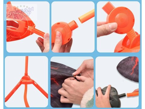 Zestaw Wulkan Wyrzutnia Dinozaurów rakieta armata katapulta ZA5006