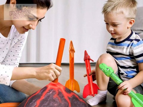 Zestaw Wulkan Wyrzutnia Dinozaurów rakieta armata katapulta ZA5006