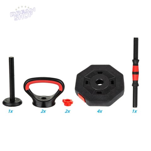 HANTLA KOMPOZYTOWA KETTLEBELL PRZYRZĄD DO POMPEK 3W1 10KG EB FIT