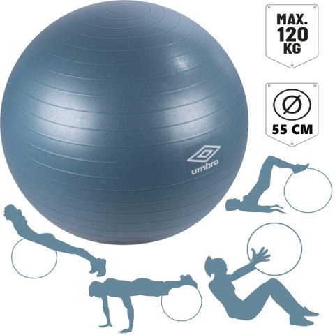 PIŁKA FITNESS 55CM NIEBIESKA UMBRO