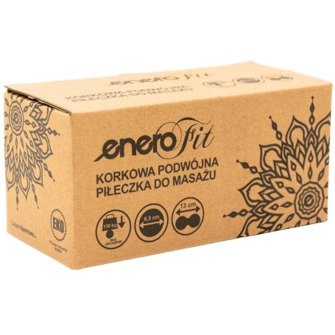 PODWÓJNA PIŁECZKA DO MASAŻU KORKOWA 7.5x15CM ENERO FIT