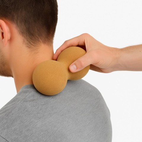 PODWÓJNA PIŁECZKA DO MASAŻU KORKOWA 7.5x15CM ENERO FIT