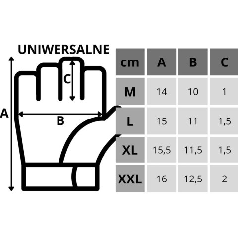 RĘKAWICE TRENINGOWE FITNESS UNIWERSALNE R.M ENERO FIT
