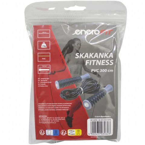 SKAKANKA FITNESS PVC 300CM CZARNA ENERO FIT