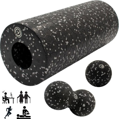 ZESTAW DO MASAŻU 3W1 ROLLER 2 x PIŁKA ENERO FIT