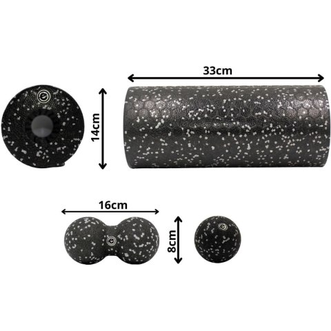 ZESTAW DO MASAŻU 3W1 ROLLER 2 x PIŁKA ENERO FIT