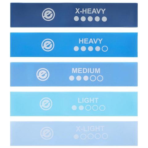 ZESTAW GUM DO ĆWICZEŃ FITNESS CROSSFIT MINI BLUE BAND 5W1 ENERO FIT