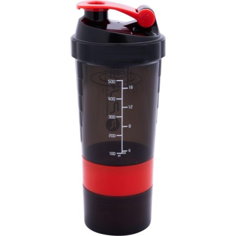 BIDON FITNESS SHAKER 500ML GREY RED PURE 2 IMPROVE