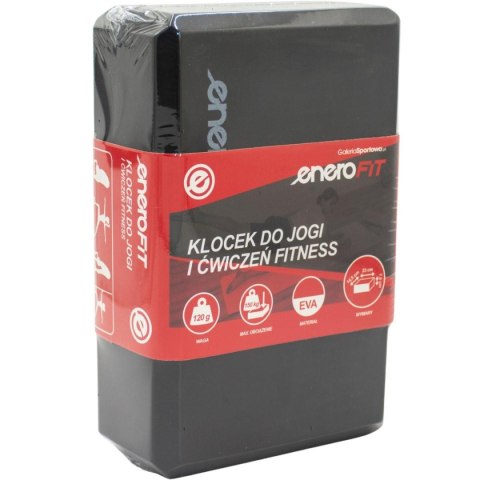 BLOK KOSTKA DO ĆWICZEŃ JOGA PILATES FITNESS CZARNA ENERO FIT