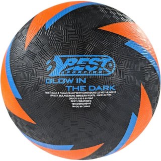 PIŁKA NOŻNA DO GRY BOSO GLOW IN DARK BEST SPORTING POMARAŃCZOWA