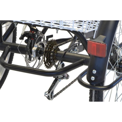 ROWER 3-KOŁOWY 24 CZARNY SHIMANO 6-biegowy