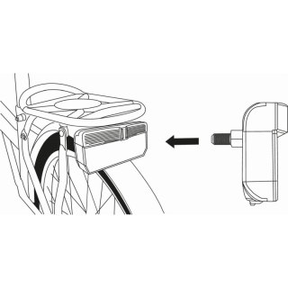 TYLNE ŚWIATŁO ROWEROWE 3 LED SMD DUNLOP ZASILANIE DYNAMO